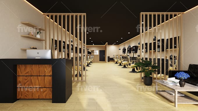 3d interior design restaurant, cafe, bar, lounge, and spa by